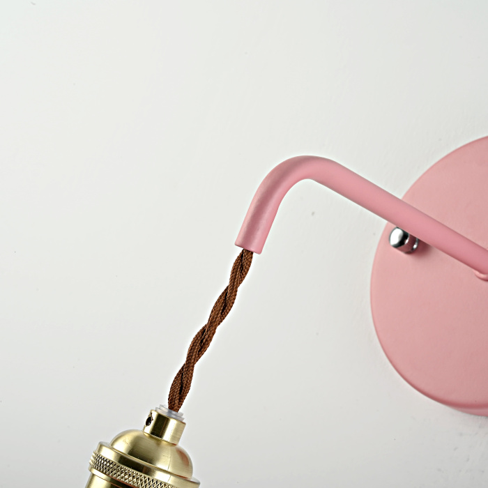 Бра с подвесным плафоном BRAID WALL Pink ImperiumLoft