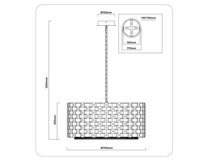 Подвесная люстра с хрусталем HIGH LIGHT AMBRELLA LIGHT LH41006