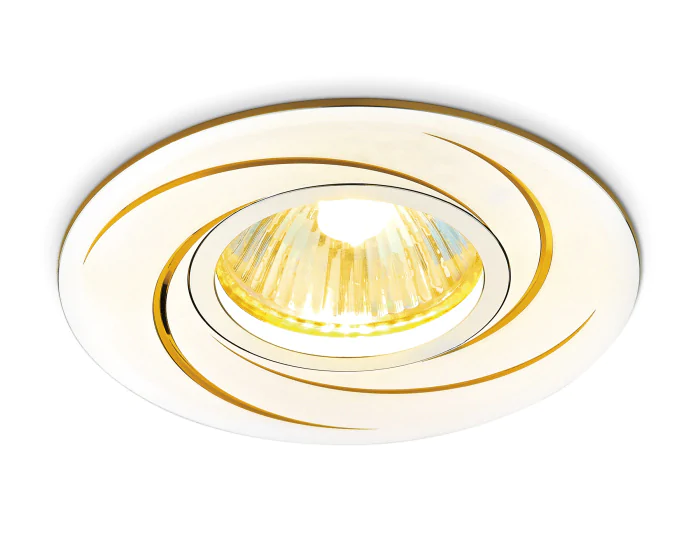 Круглый встраиваемый точечный светильник MR16 Ambrella light A506 AL/G