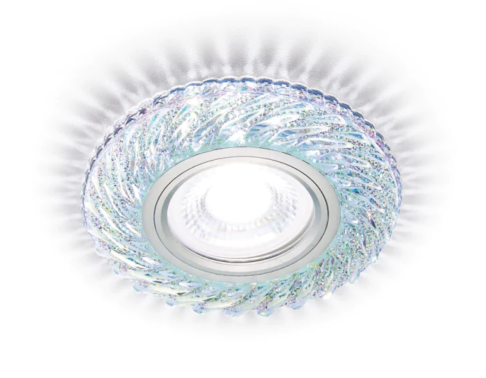 Встраиваемый точечный светильник MR16 с LED подсветкой Ambrella light S295 PR/WH