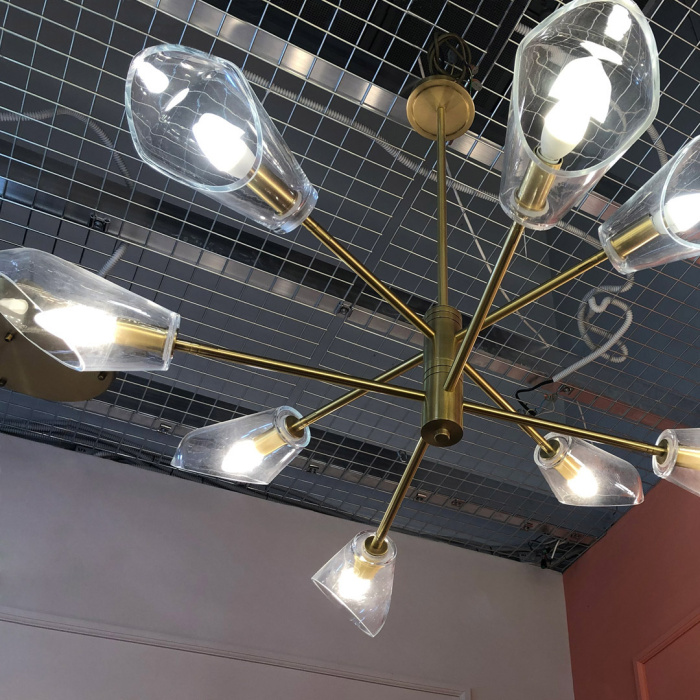 Люстра Cloyd HELICOPT C8 / Ø105 см - латунь (арт.10501)