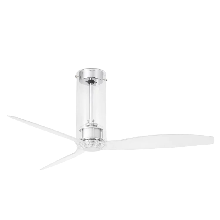 Вентилятор без света TUBE FAN Transparent ceiling fan with Dc motor
