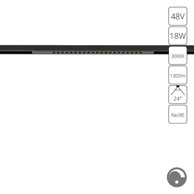 Магнитный трековый светильник Arte Lamp OPTIMA 0.1-10V A7497PL-1BK