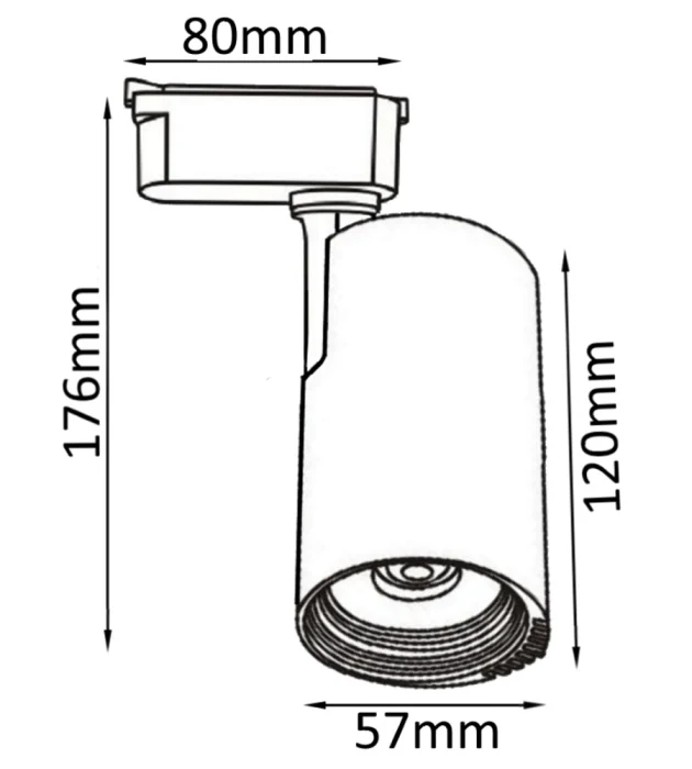 Светильник трековый однофазный Crystal Lux CLT 0.31 007 10W BL