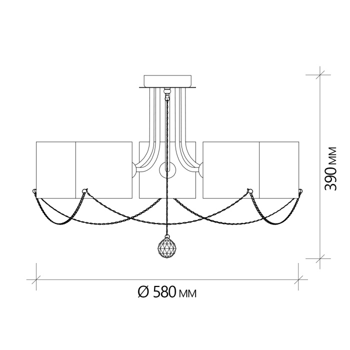 Потолочный светильник INTENSE ESCADA 683/5P