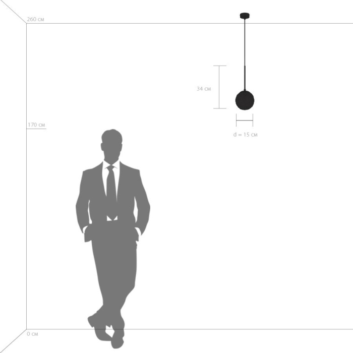 Светильник подвесной BARI 1х40W G9 ХРОМ (в комплекте) 815210 (MD9500/1A)