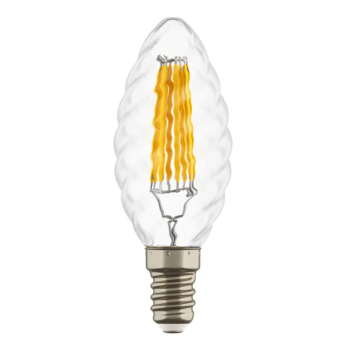 933702 Лампа LED FILAMENT 220V C35 E14 6W=65W 400-430LM 360G CL 3000K 30000H (в комплекте)