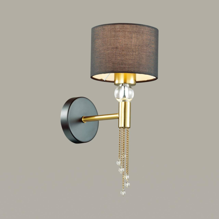 Бра 4516/1W NEOCLASSI LN21 116 античная латунь, черный Бра E27 60W 220V SANTIAGO