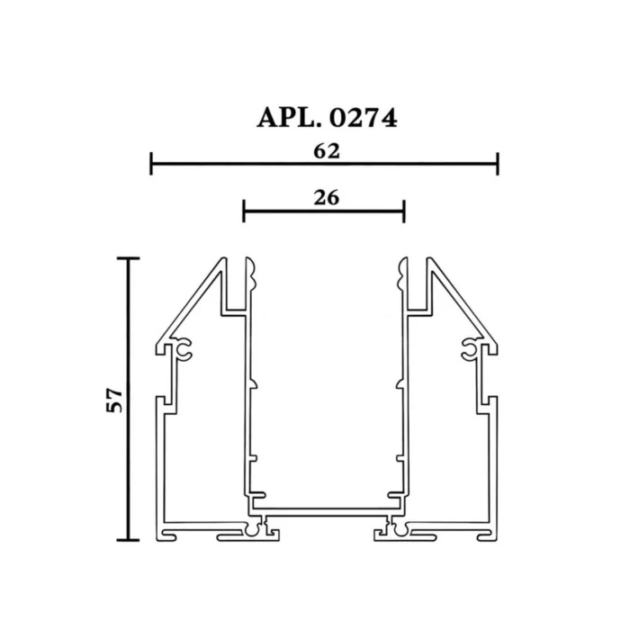 Шинопровод трековый Aployt Magnetic track 220 APL.0274.00.200