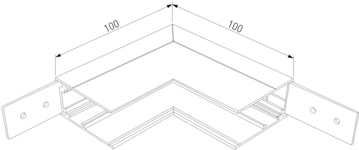 Коннектор угловой внутренний для накладного шинопровода Elektrostandard Slim magnetic 4690389178993