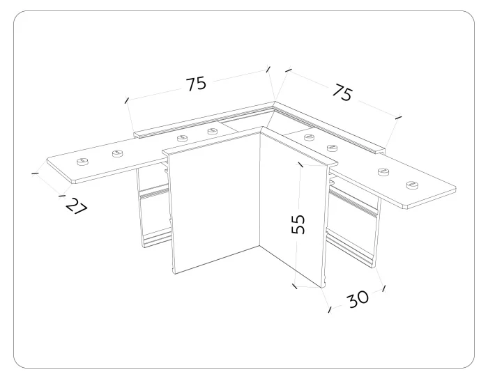 Коннектор угловой для накладного шинопровода Magnetic 220V Ambrella light GL1032