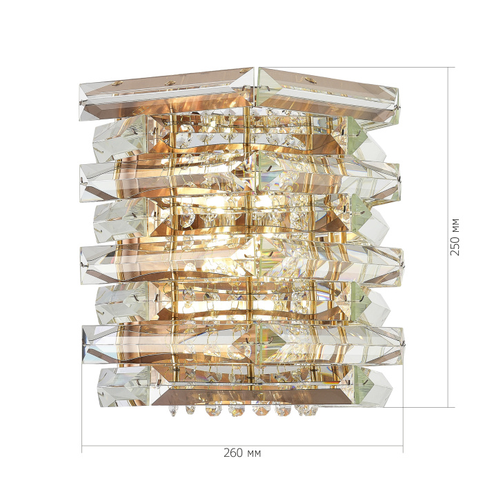 Светильник настенный ST-Luce медь/прозрачный E14 2*40W SL6137.201.02