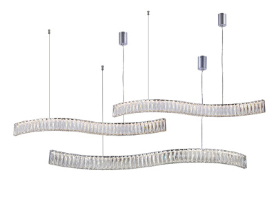 Горизонтальная композиция 8240 из трех  одиночных волн  хром №68 Newport