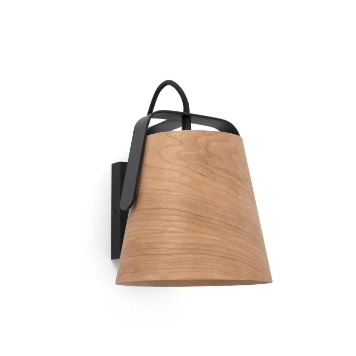 Настенный светильник STOOD Black and wood wall lamp