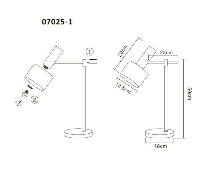 Настольная лампа 07025-1 Kink Light