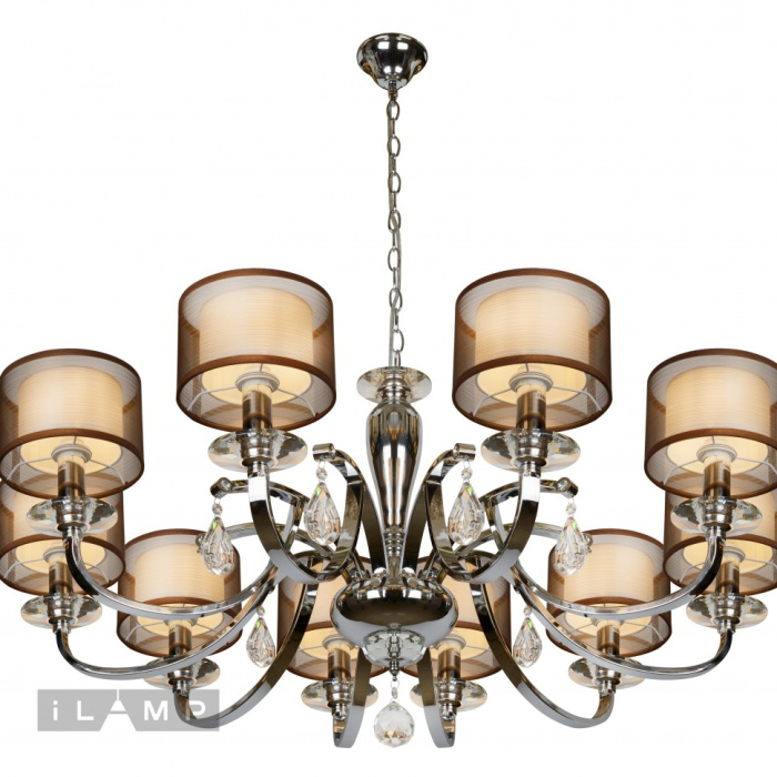 Подвесная люстра iLamp Mario RM16001/10 Хром
