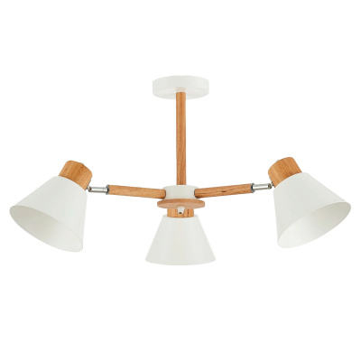 SLE103702-03 Люстра потолочная Светлое дерево, Белый/Белый E27 3*60W