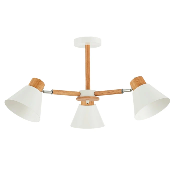 SLE103702-03 Люстра потолочная Светлое дерево, Белый/Белый E27 3*60W