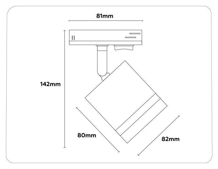Трековый однофазный светильник со сменной лампой Ambrella light GL5372