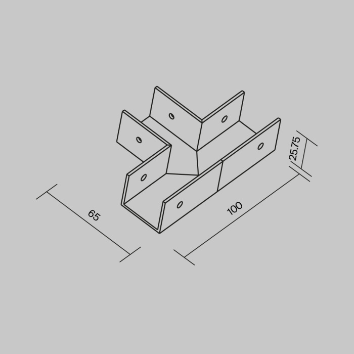 Соединитель профиля Maytoni Elasity ip black O-TR001-TC