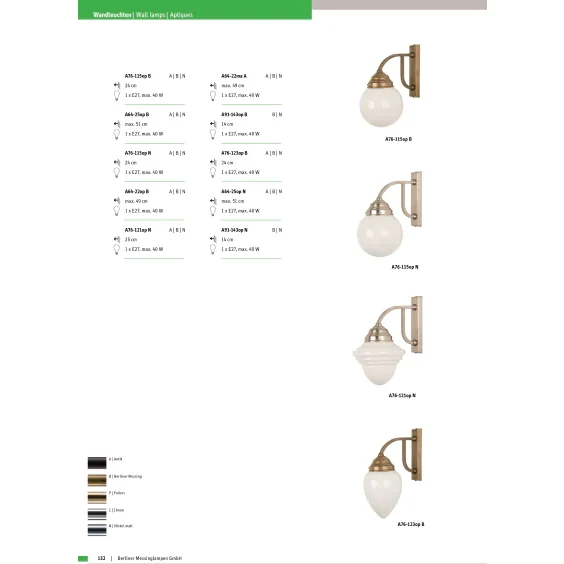 Бра Berliner Messinglampen A91-143opN