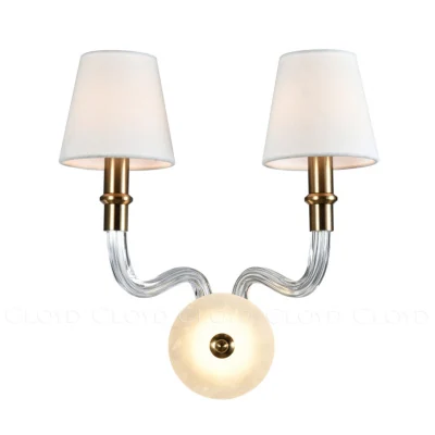 Бра Cloyd SHERINGTON-A W3 / шир. 35 см - абажуры - латунь (арт.20357)