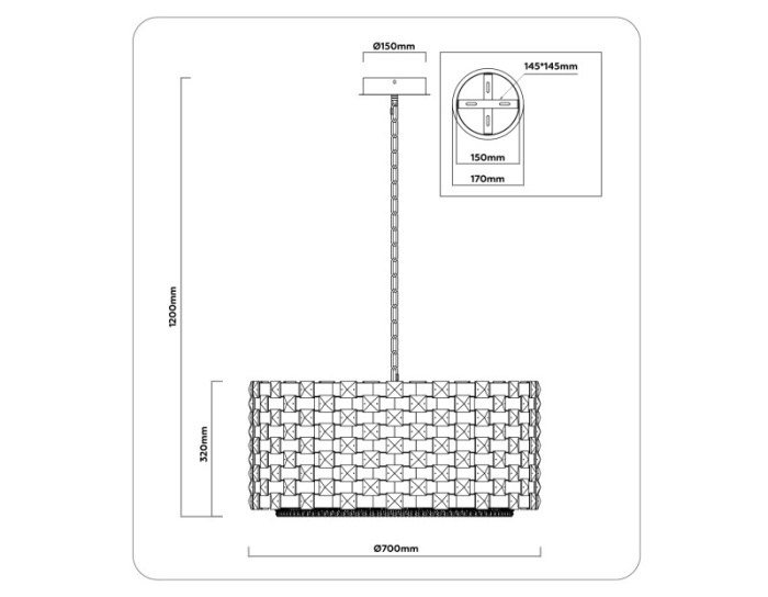 Подвесная люстра с хрусталем HIGH LIGHT AMBRELLA LIGHT LH41009