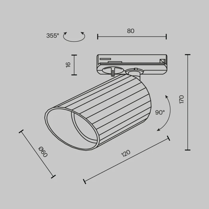 Трековый светильник Maytoni Technical Lipari TR087-1-GU10-W