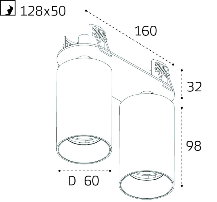 Спот Italline DANNY FR2 white