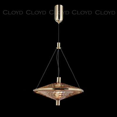 Подвесной светильник Cloyd FANTOM P1 / Ø32 см- желтый - золото (арт.11248)