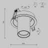 Встраиваемый светильник Maytoni Focus S C048CL-01-GU10-B
