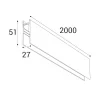 Накладной магнитный шинопровод Italline IT012-5031 black