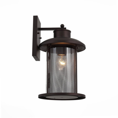 Светильник уличный настенный ST-Luce SL080.401.01 Темный кофе/Прозрачный, Темный кофе E27 1*60W