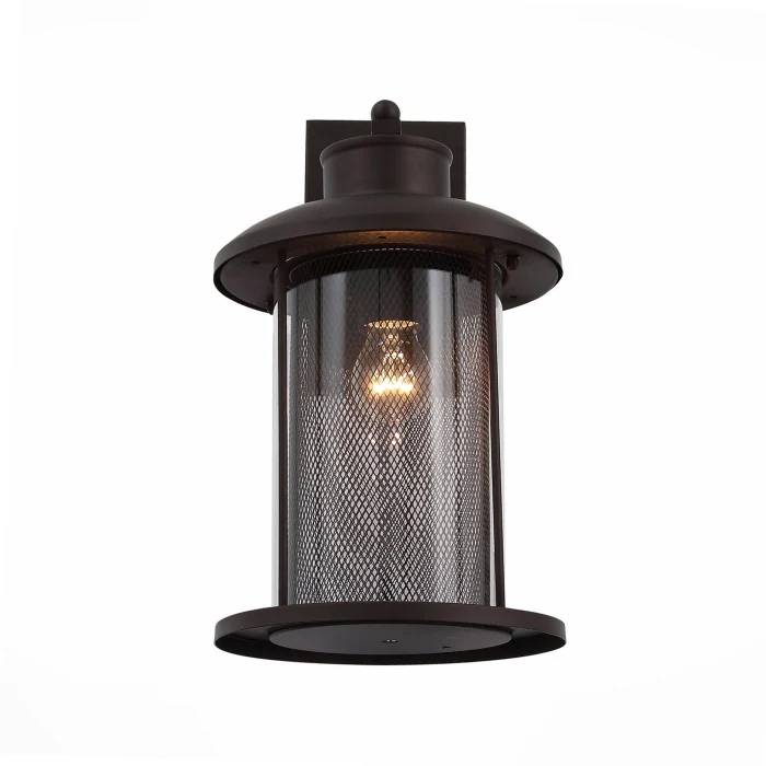 Светильник уличный настенный ST-Luce SL080.401.01 Темный кофе/Прозрачный, Темный кофе E27 1*60W