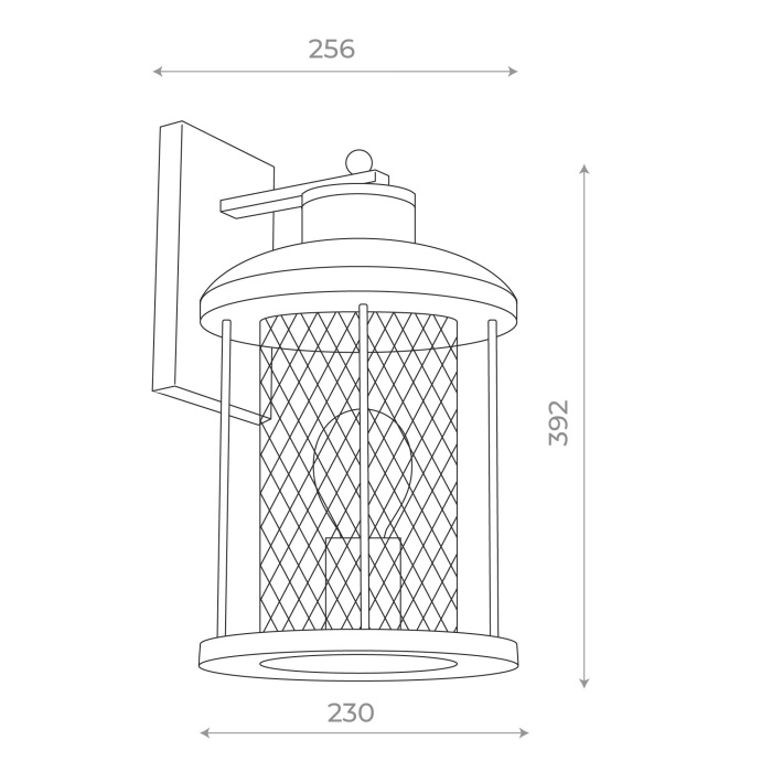Светильник уличный настенный ST-Luce SL080.401.01 Темный кофе/Прозрачный, Темный кофе E27 1*60W