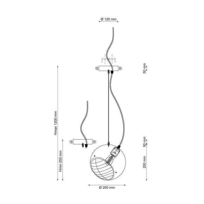 Светильник подвесной Lucia Tucci NARNI 1942.1 gray-green