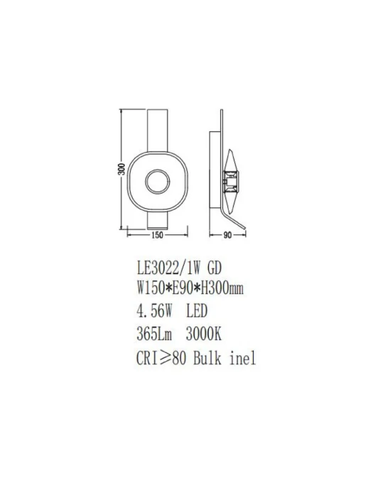 Настенный светильник Leon Illusion LE3022/1W GD