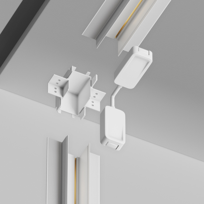 Коннектор угловой внутренний Radity встраиваемый белый Maytoni TRA084CT-12W
