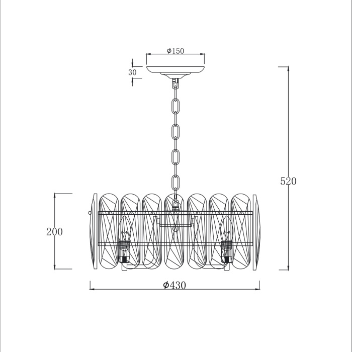Подвесной светильник ARABANA ESCADA 2114/6S Gold