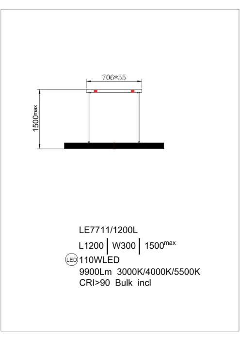 Подвесная люстра Leon Lumiere LE7769/1200L Gold