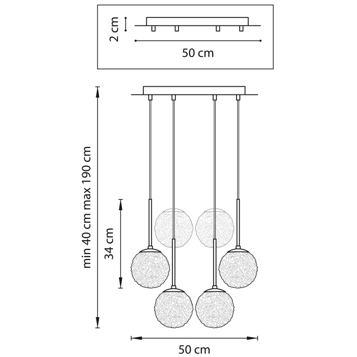 Каскадная люстра BARI LIGHTSTAR 815260