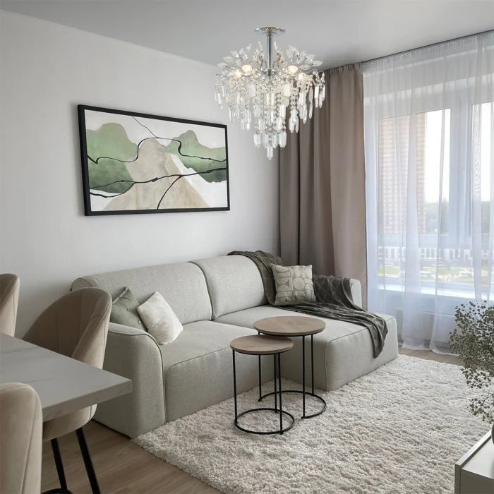 Потолочная люстра на штанге NEDA ESCADA 2135/5P Chrome