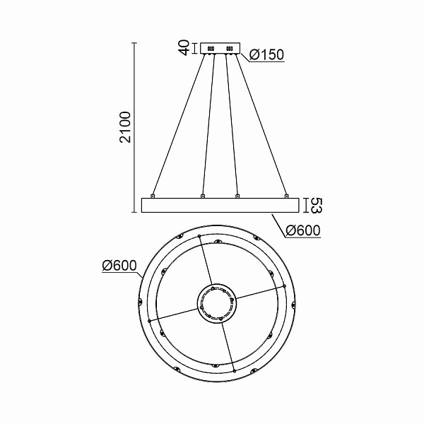 Подвесной светильник Ledron OD2565-60