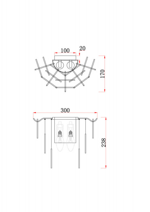 Настенный светильник Freya Porto FR5104WL-02N