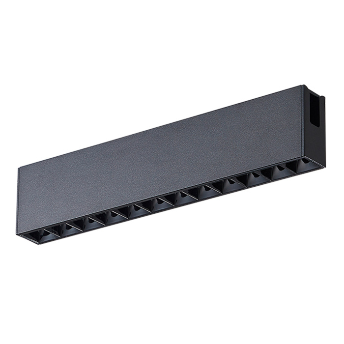 Магнитный трековый светильник FARM Черный LED 1*12W 3000K 609Lm Ra90 40 IP20 L232xW24xH ST816.406.12