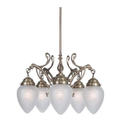 Люстра на штанге Berliner Messinglampen D227-123crB