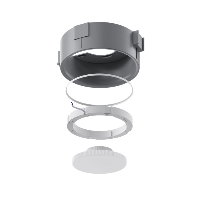 Светильник встраиваемый в натяжной потолок Белый, Серый GX53 1*12W 120 IP20 D110хH35мм220V Без ламп ST760.508.01