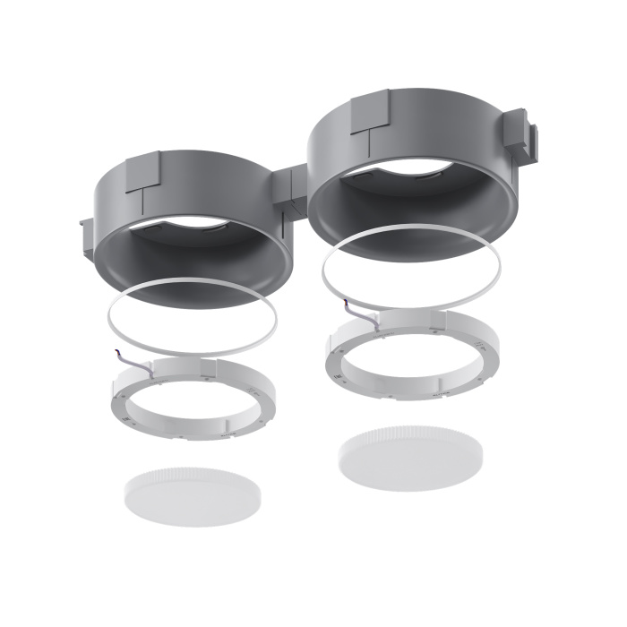 Светильник встраиваемый в натяжной потолок Белый, Серый GX53 1*12W 120 IP20 D110хH35мм220V Без ламп ST760.508.01