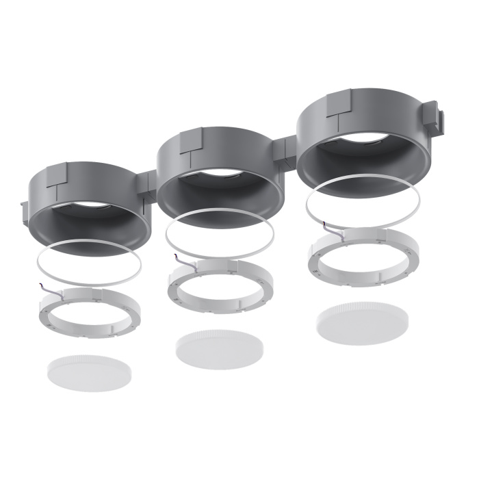 Светильник встраиваемый в натяжной потолок Белый, Серый GX53 1*12W 120 IP20 D110хH35мм220V Без ламп ST760.508.01