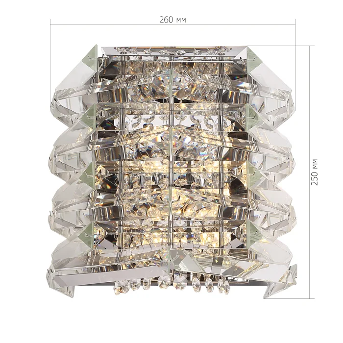 Светильник настенный ST-Luce никель/прозрачный E14 2*40W SL6137.101.02
